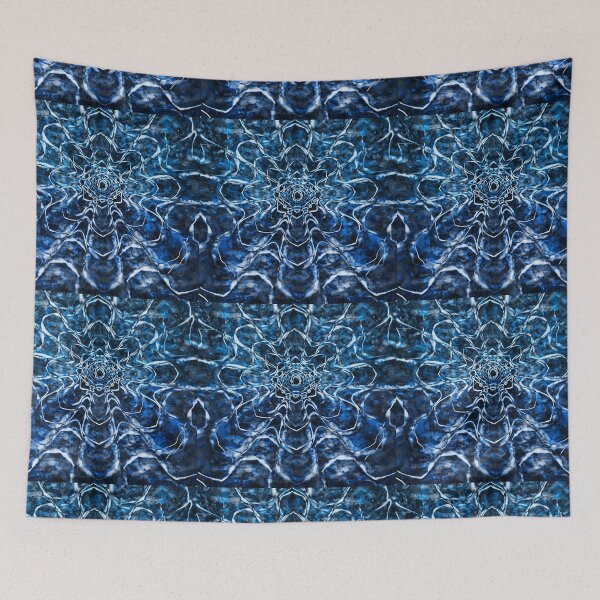 Item preview, Indigo Blue Tie Dye Dead Head Winter Snowflake designed and sold by AuroraXGreen.