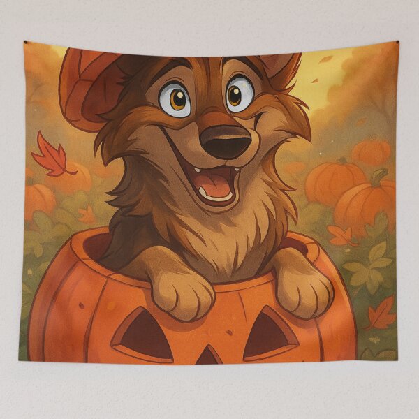 Item preview, Wolf in Jack O' Lantern designed and sold by LunarDogs.