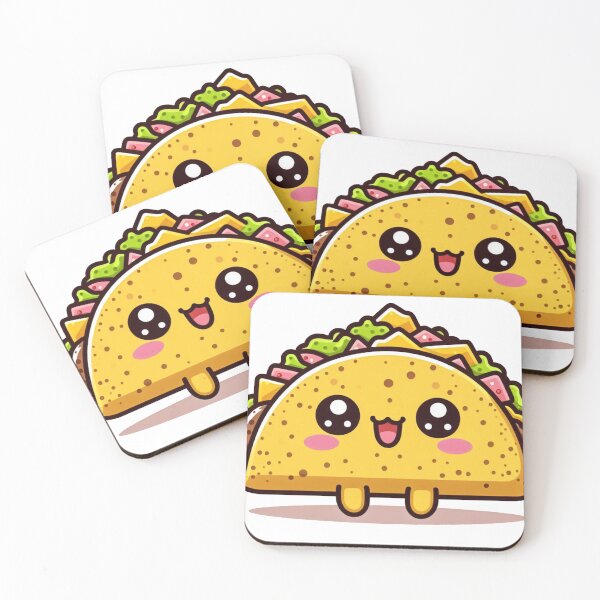 Item preview, Cute Kawaii Taco – Happy Food Meme Aesthetic designed and sold by Dopamine Glitch.