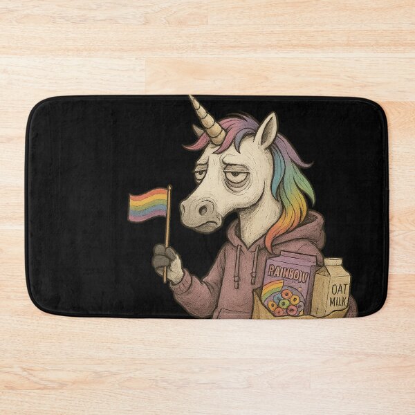 Item preview, Tired Queer Unicorn – Grocery Run Pride Edition designed and sold by TeesAndSass.