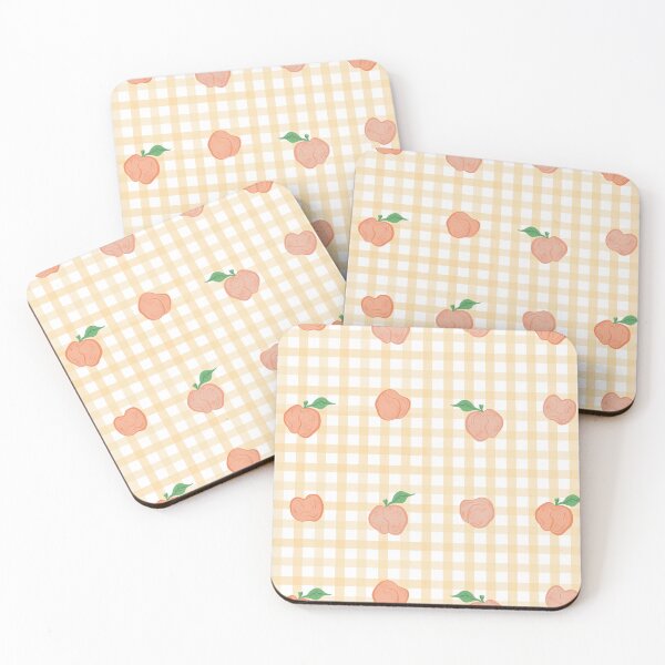 Item preview, Peaches & Gingham Print designed and sold by Daniel Bevis Design.