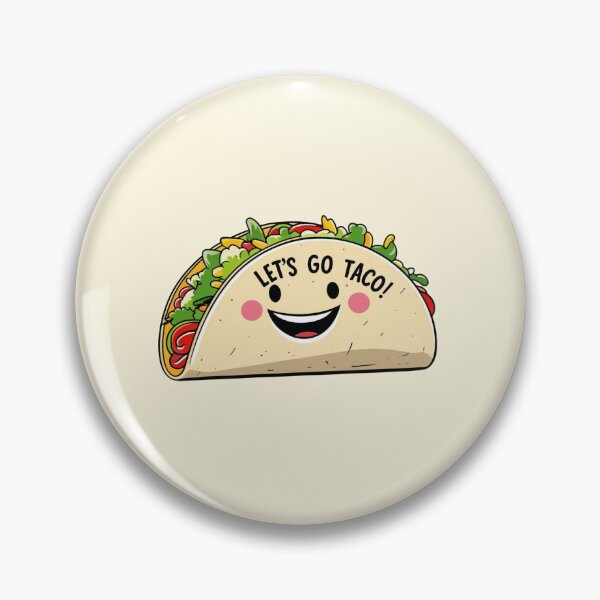 Item preview, Let’s Go Taco! Cute Smiling Taco Face – Funny Food Pun Design designed and sold by Dokak Shop.