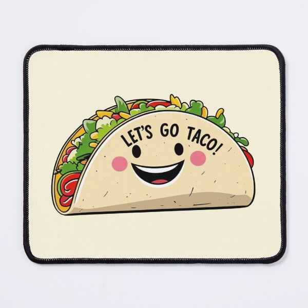 Item preview, Let’s Go Taco! Cute Smiling Taco Face – Funny Food Pun Design designed and sold by Dokak Shop.