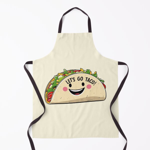 Item preview, Let’s Go Taco! Cute Smiling Taco Face – Funny Food Pun Design designed and sold by Dokak Shop.