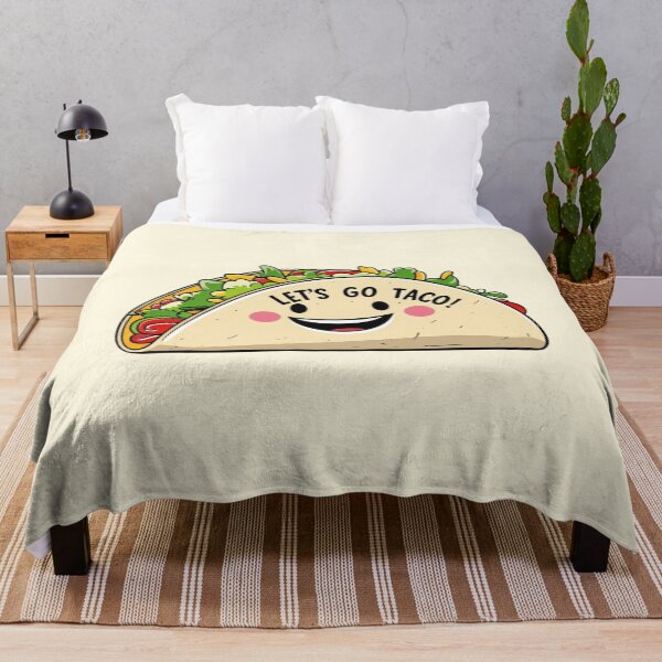 Item preview, Let’s Go Taco! Cute Smiling Taco Face – Funny Food Pun Design designed and sold by Dokak Shop.