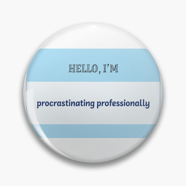 Aperçu de l'œuvre Bonjour, je procrastine professionnellement créée et vendue par GraphikNook.