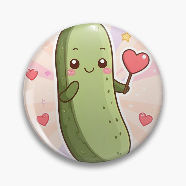 Item preview, Kawaii Pickle of Love – Cute Funny Pickle Holding Heart designed and sold by Jane-Phoenix.