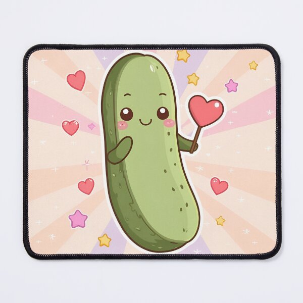 Item preview, Kawaii Pickle of Love – Cute Funny Pickle Holding Heart designed and sold by Jane-Phoenix.
