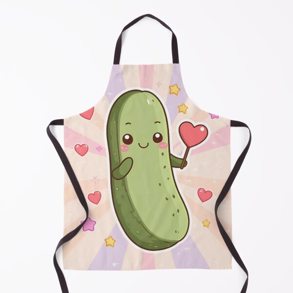 Item preview, Kawaii Pickle of Love – Cute Funny Pickle Holding Heart designed and sold by Jane-Phoenix.