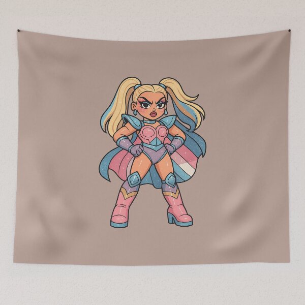 Item preview, Super Trans Girl – Cute Queer Hero Power designed and sold by TeesAndSass.