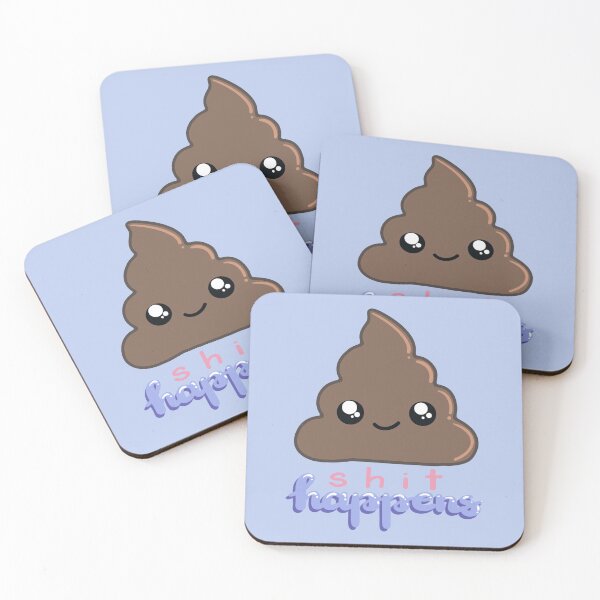 Item preview, Sh*t Happens – Funny Kawaii Poop Quote, Mental Health Humor designed and sold by theartbykay.