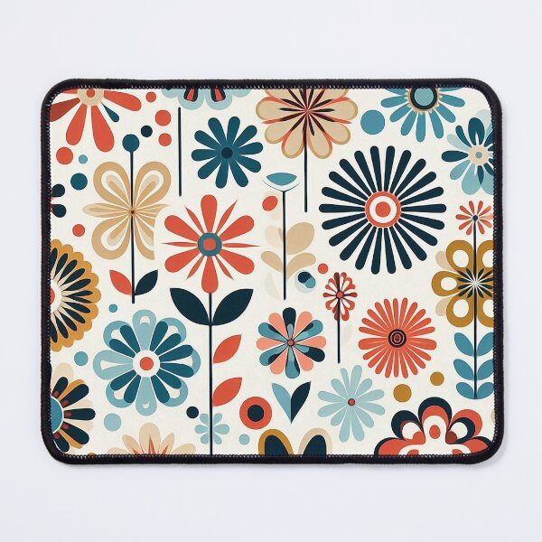 Item preview, 60's Retro Flowers Pattern designed and sold by ArtFactoryAI.