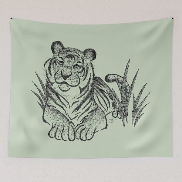 Item preview, Relaxing Tiger designed and sold by Anna DeVries.