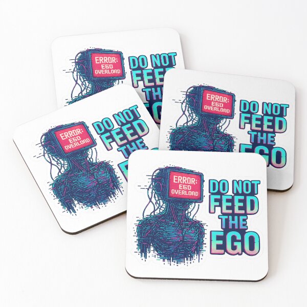 Item preview, Do Not Feed the Ego Glitch Tech Art designed and sold by TheoVerse.