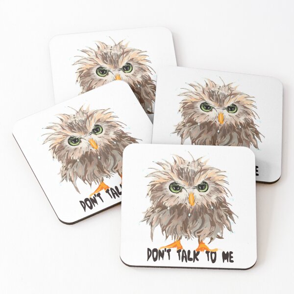 Item preview, Don’t Talk to Me – Grumpy Wet Owl Art designed and sold by Pandositive.