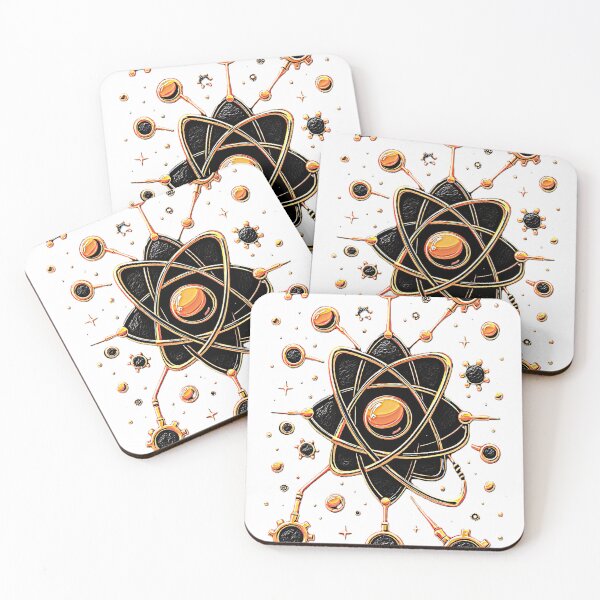 Item preview, Atomic Gear Core – Futuristic Neon Atom with Cosmic Tech Vibes designed and sold by Dark-Circuit-Haven.