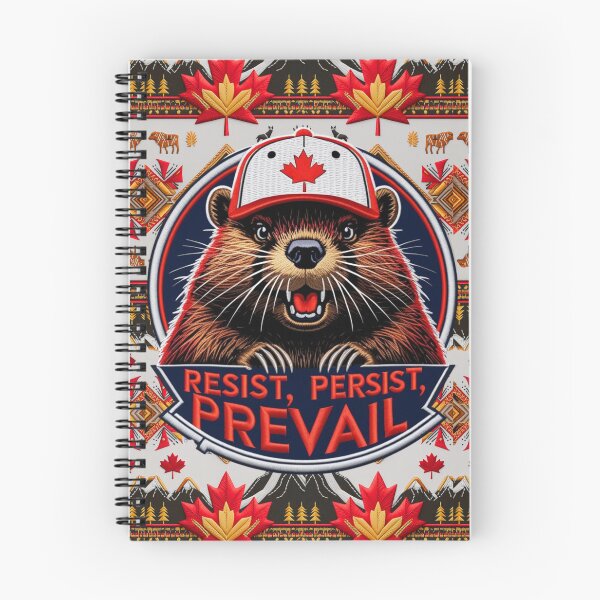 Item preview, Resist Persist Prevail Beaver Embroidered Patch  Canadian Pride Design designed and sold by ArtDesignTp.