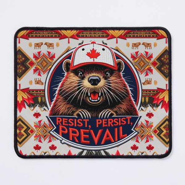 Item preview, Resist Persist Prevail Beaver Embroidered Patch Canadian Pride Design designed and sold by ArtDesignTp.