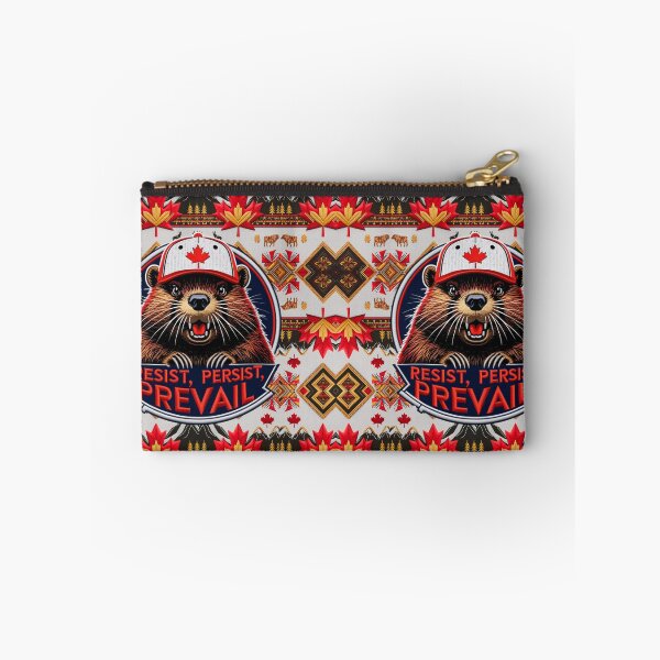 Item preview, Resist Persist Prevail Beaver Embroidered Patch  Canadian Pride Design designed and sold by ArtDesignTp.