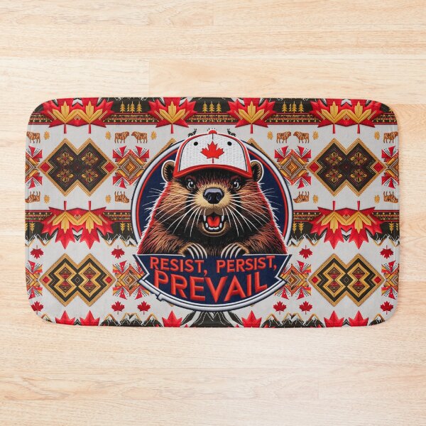 Item preview, Resist Persist Prevail Beaver Embroidered Patch  Canadian Pride Design designed and sold by ArtDesignTp.