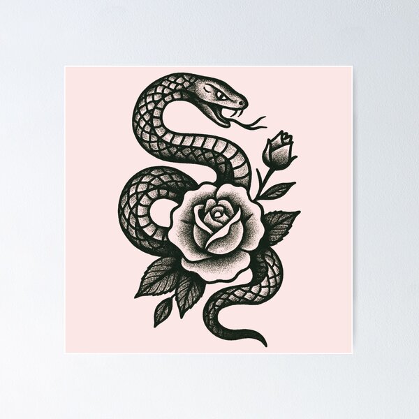 Item preview, Floral Snake Illustration designed and sold by SFDigital.