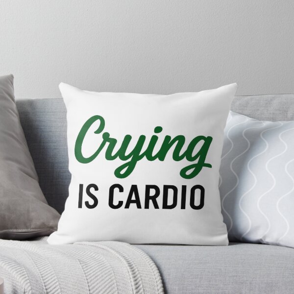 Item preview, Crying is cardio - dark green designed and sold by InkAndRavens.