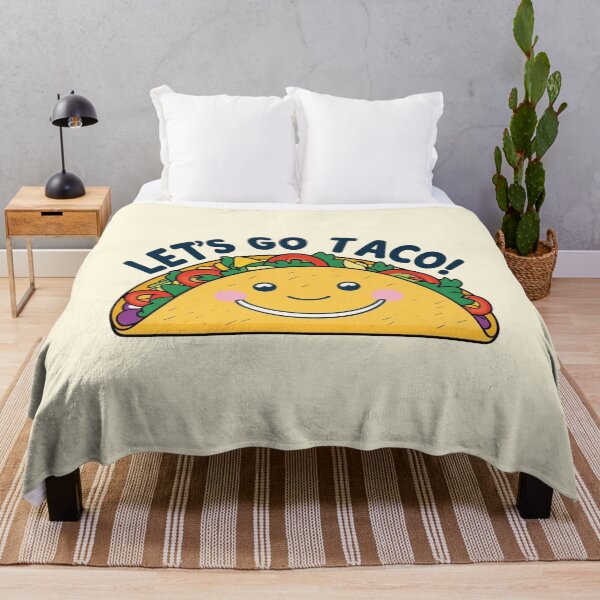 Item preview, Let’s Go Taco! Happy Cartoon Taco with Blushing Cheeks – Cute Food Design designed and sold by Dokak Shop.
