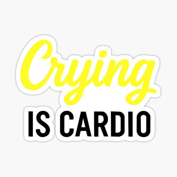 Item preview, Crying is cardio - yellow designed and sold by InkAndRavens.
