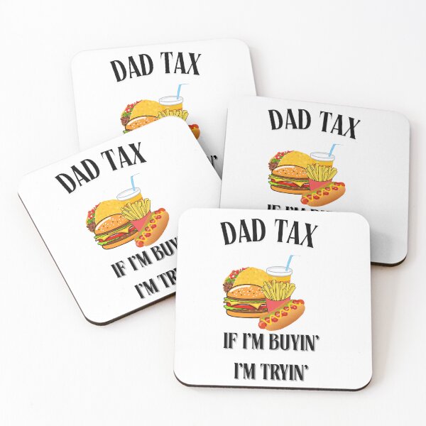 Item preview, Funny Dad Tax Burger Fries Taco Drink Hot Dog Father's Day Sticker designed and sold by duckderler.