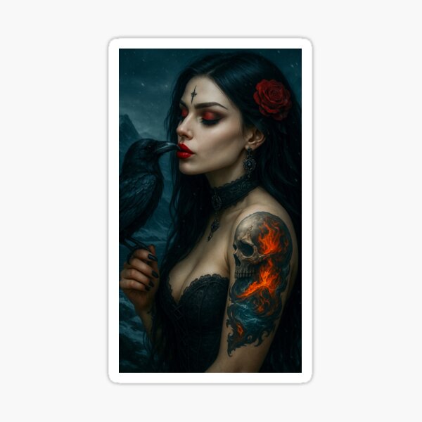 Item preview, “The Flame That Kissed the Raven” designed and sold by NordicSilents.