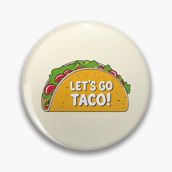 Item preview, Let’s Go Taco – Funny Taco Cartoon with Food Pun – Kawaii Mexican Food Art designed and sold by Dokak Shop.