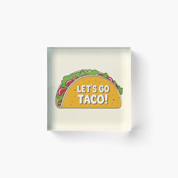 Item preview, Let’s Go Taco – Funny Taco Cartoon with Food Pun – Kawaii Mexican Food Art designed and sold by Dokak Shop.