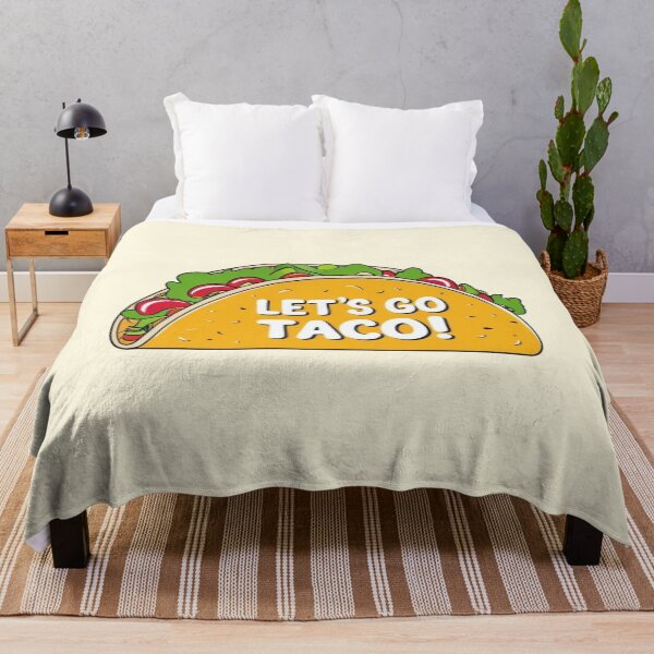 Item preview, Let’s Go Taco – Funny Taco Cartoon with Food Pun – Kawaii Mexican Food Art designed and sold by Dokak Shop.