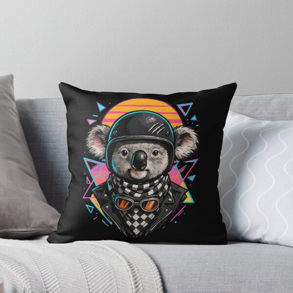 Item preview, Koala Bear Biker Vaporwave Retro designed and sold by TomFrontierArt.