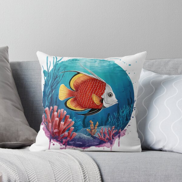 Item preview, Angelfish vibrant reef designed and sold by Ann Miu Deluxe.