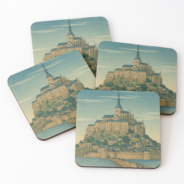 Item preview, Mont Saint Michel - Utagawa Hiroshige Style designed and sold by NaokiMatsui.