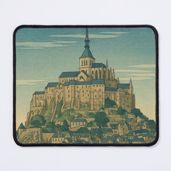 Item preview, Mont Saint Michel - Utagawa Hiroshige Style designed and sold by NaokiMatsui.