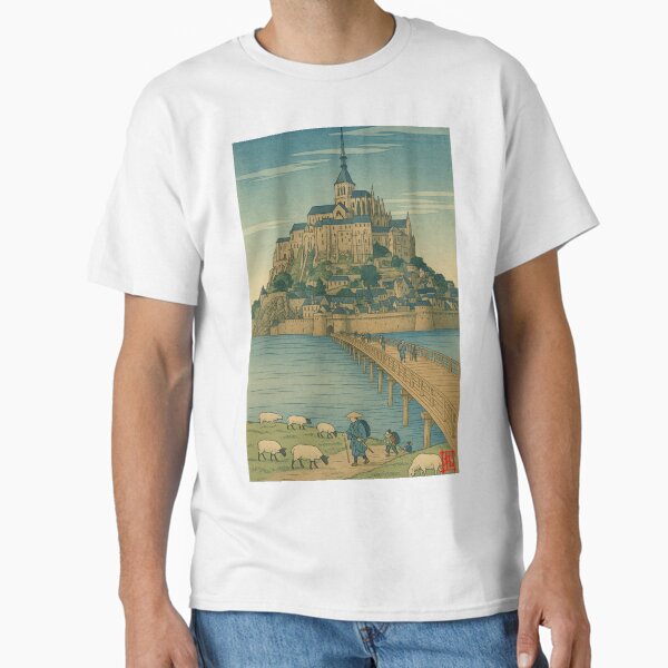 Item preview, Mont Saint Michel - Utagawa Hiroshige Style designed and sold by NaokiMatsui.
