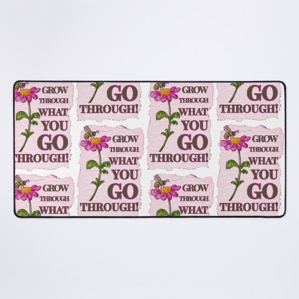 Item preview, GROW Through what you Go Through - flower & bee design designed and sold by LumiSoleil.