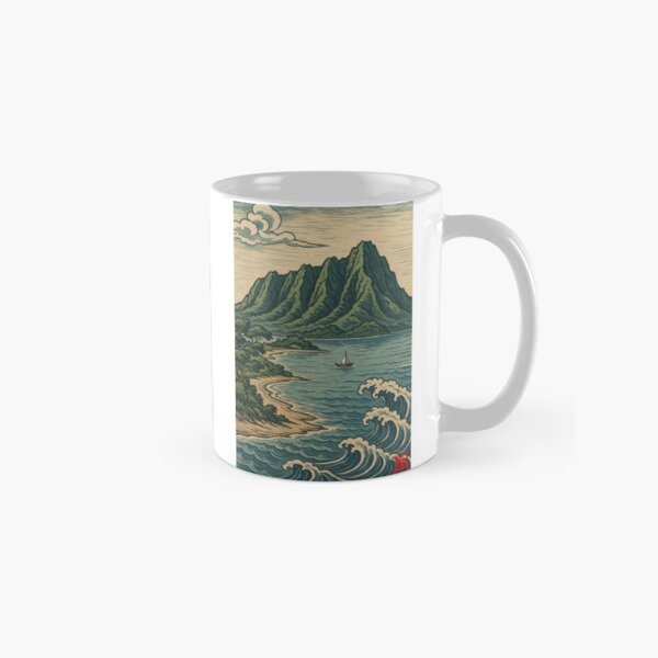 Item preview, Hawaiian Mountain & Beach - Katsushika Hokusai Style designed and sold by NaokiMatsui.