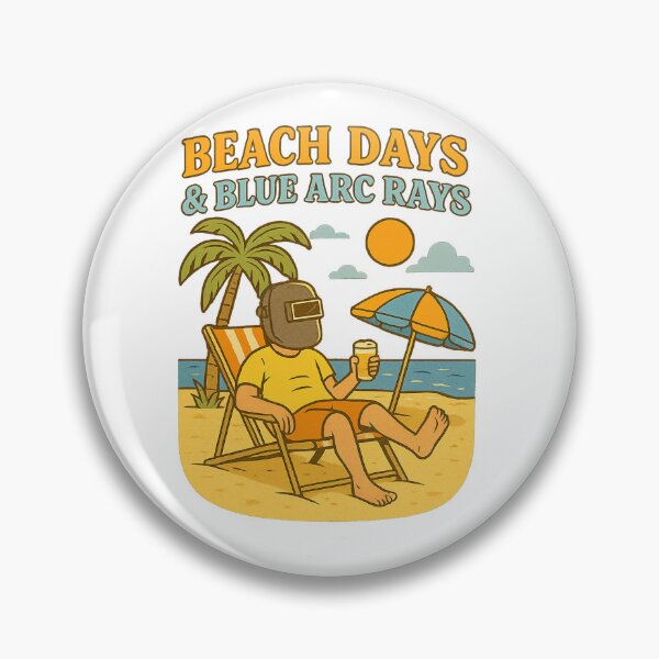 Item preview, Welding on the Beach – Chill Arc Life Graphic designed and sold by sjm98126.