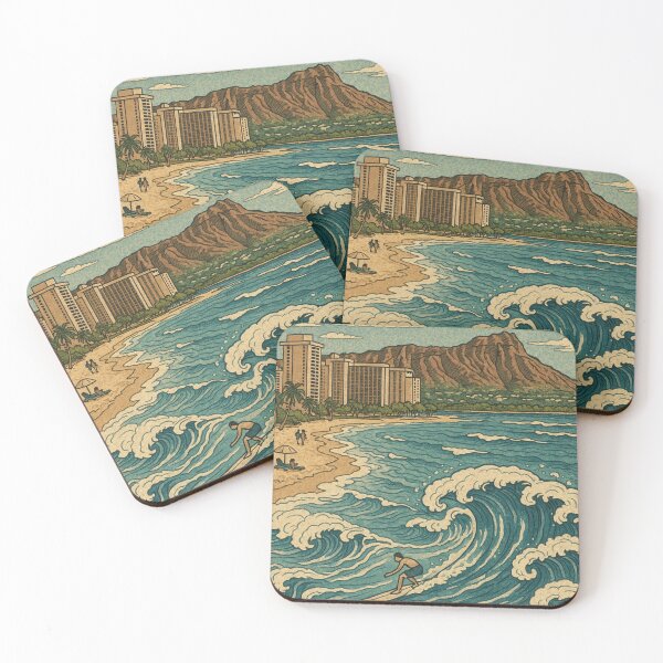 Item preview, Hawaiian Great Wave - Katsushika Hokusai Style designed and sold by NaokiMatsui.