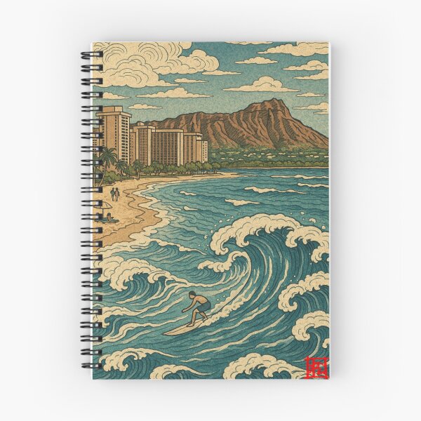 Item preview, Hawaiian Great Wave - Katsushika Hokusai Style designed and sold by NaokiMatsui.