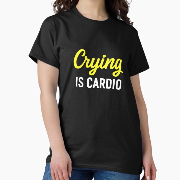 Item preview, Crying is cardio - yellow designed and sold by InkAndRavens.