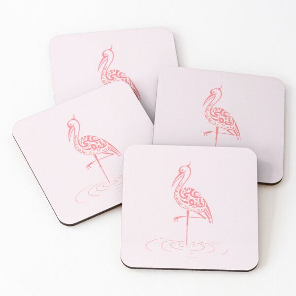 Item preview, Flamingo Elegance – Arabic Calligraphy Art designed and sold by RouRose.
