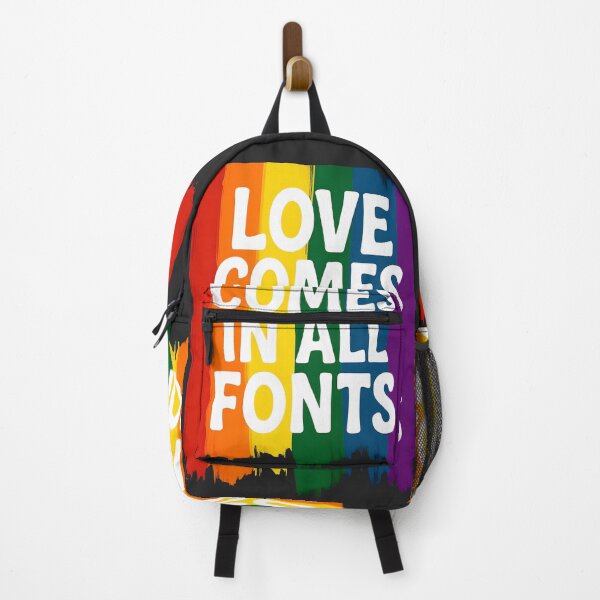 Item preview, Love Comes In All Fonts – Rainbow designed and sold by GiftLore Studio.