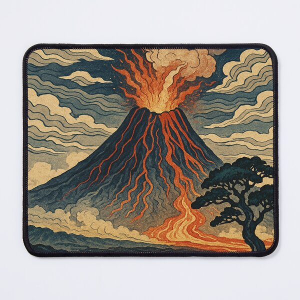 Item preview, Hawaiian Volcano - Katsushika Hokusai Style designed and sold by NaokiMatsui.