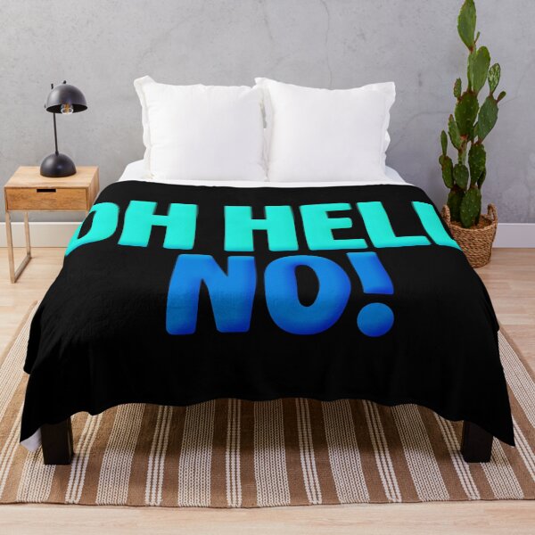 Item preview, Oh Hell No! Funny Quotes in Teal and Blue designed and sold by Memes N Lore .