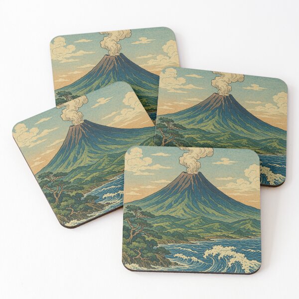 Item preview, Hawaiian Mountain View - Katsushika Hokusai Style designed and sold by NaokiMatsui.