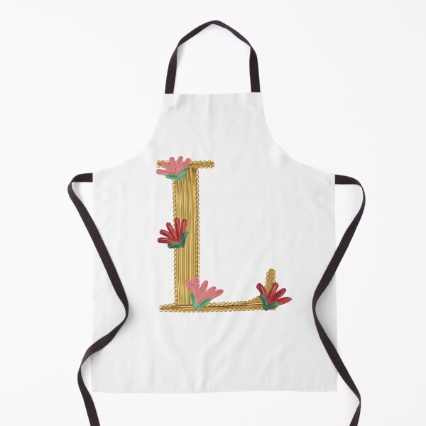 Item preview, L Monogram in Gold with Flowers designed and sold by Peace502.